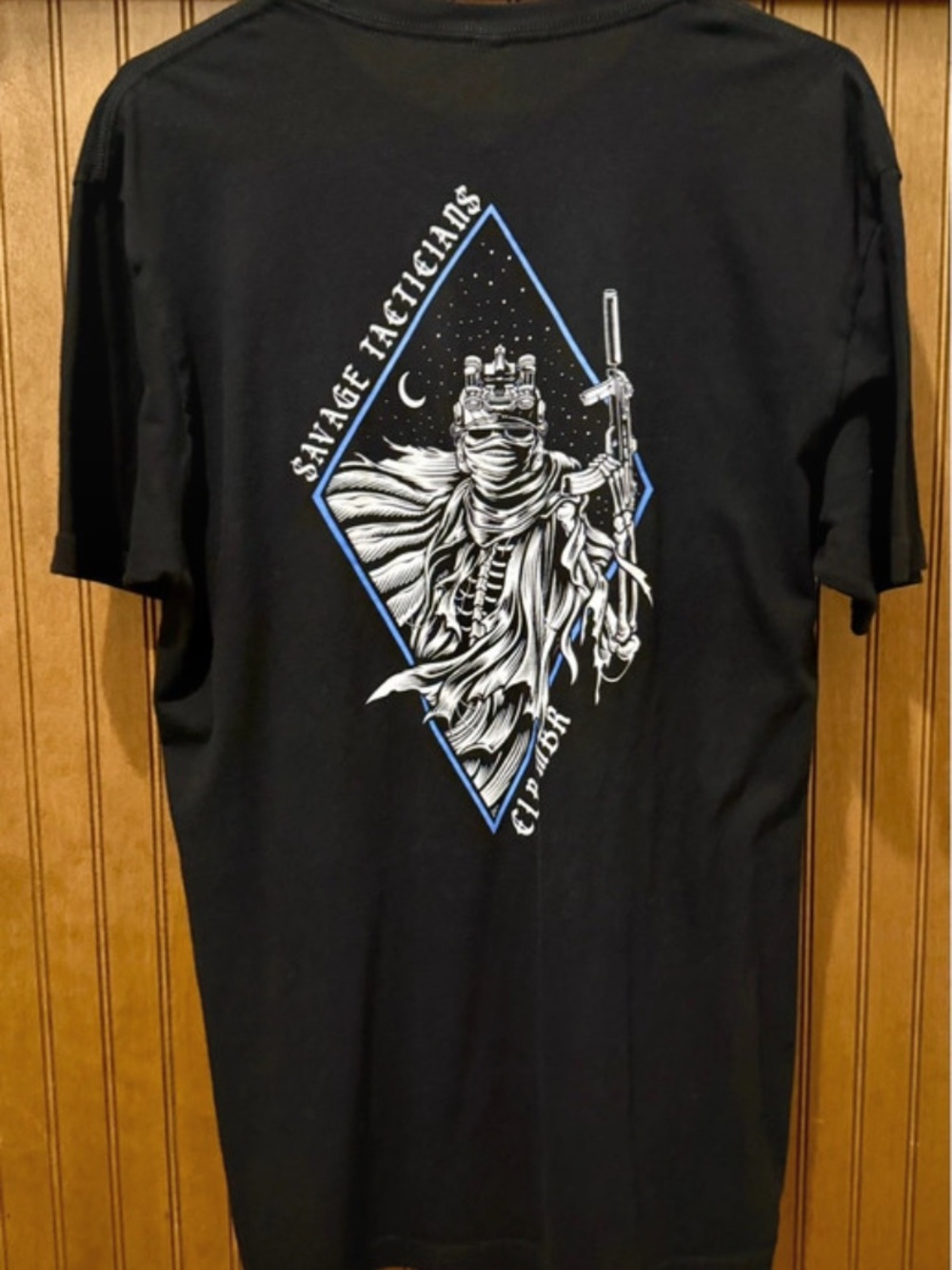 Savage Tacticians Co. Men's Short Sleeve Black Graphic Tee - Picture 3 of 6